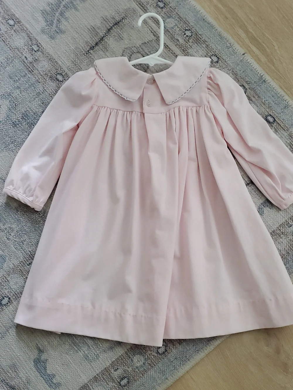 NWT The Bailey Boys Light Pink Long Sleeve Classic Collared Dress Sz24m